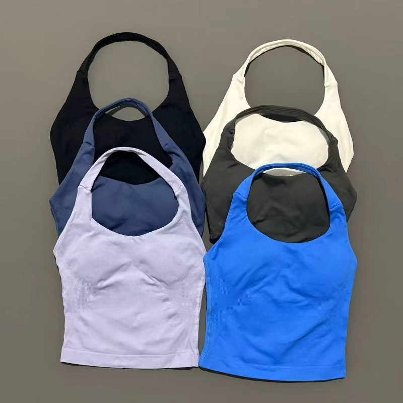 Suspender Tank Top - Spor Salonu Halter Top Kadın Dikişsiz