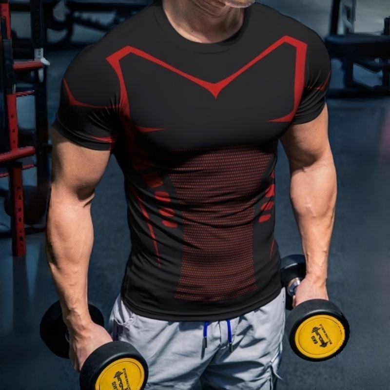 Erkek 3D Kırmızı Siyah Çizgili - Compression Shorts Athletes incelemesi ve fiyatı